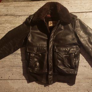 SCHOTT LEATHER BOMBER A-2 Naked Cowhide Leather